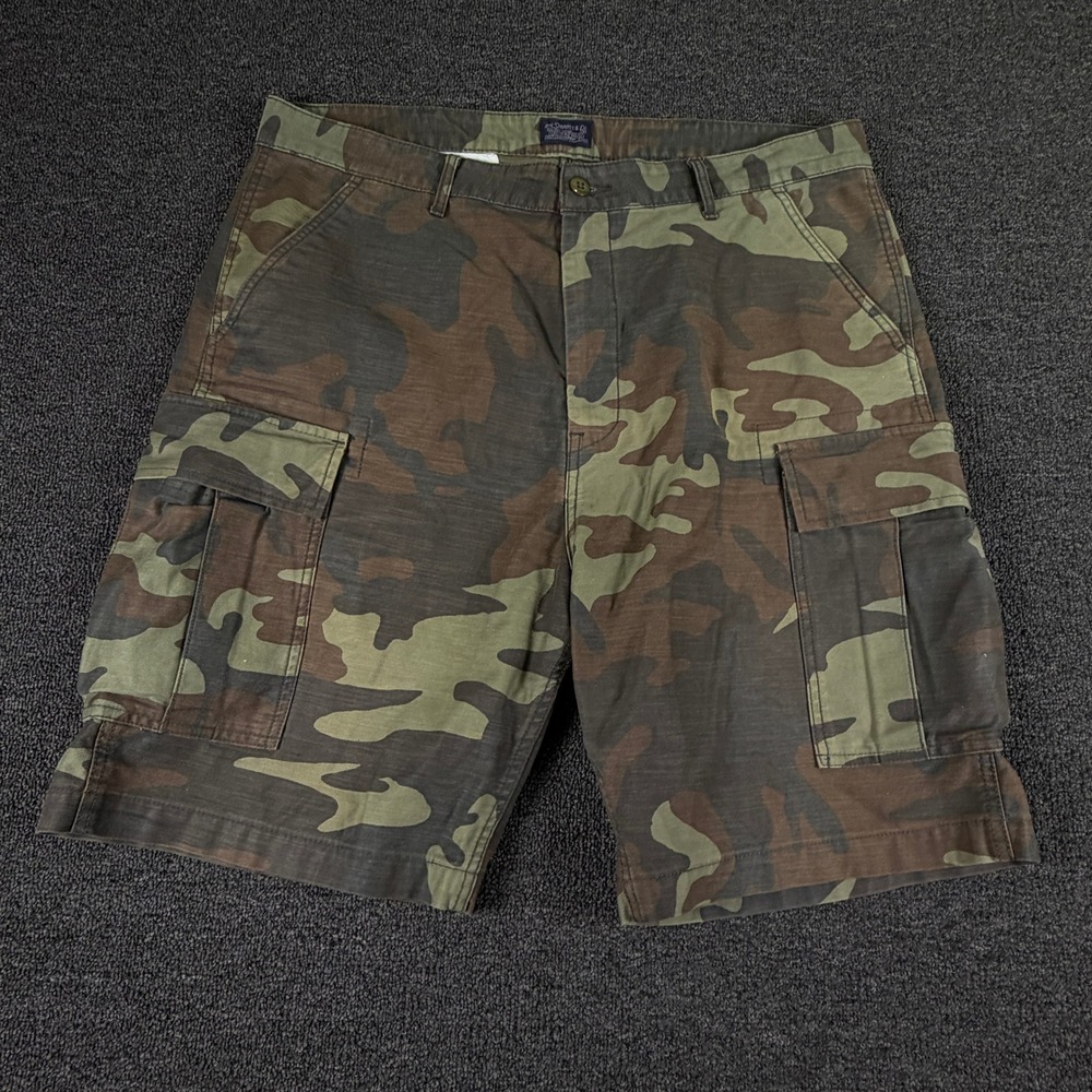 Levi's Cargo Shorts Mens 38 23251-0085 Green Camouflage Cotton EUC